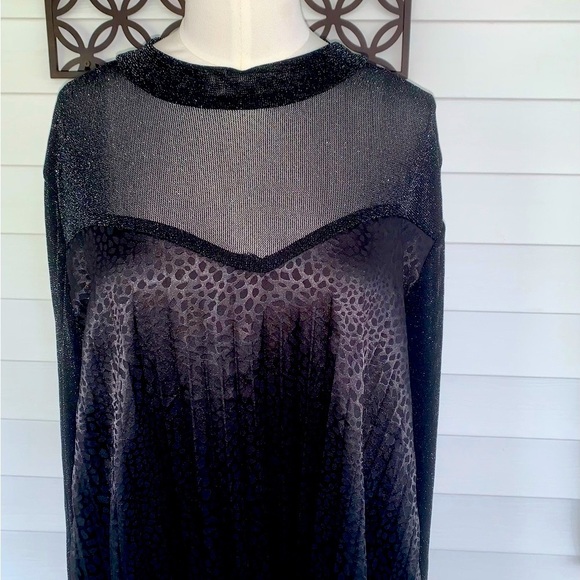Women’s Elegant Black Sheer long sleeve Women's Dress size 3XL - Picture 2 of 7
